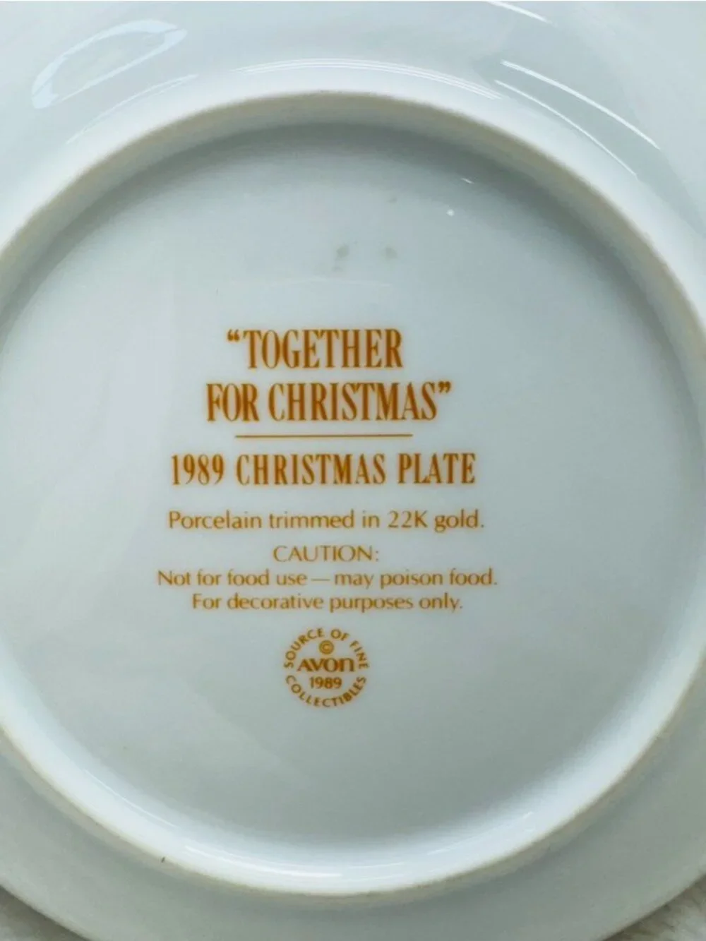 Avon Christmas Plate 